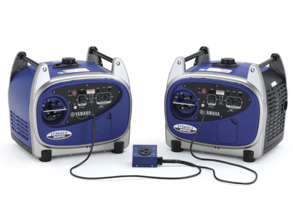 Two EF2400is portable generators connected using Twin Tech